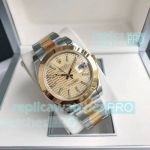 Copy Rolex Datejust 41 Two tone Gold Motif Dial Oyster Band Watch